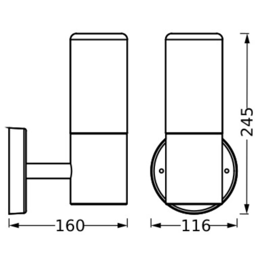 Ledvance - Outdoor wall light FIGO CYLINDER 1xE27/20W/230V IP44