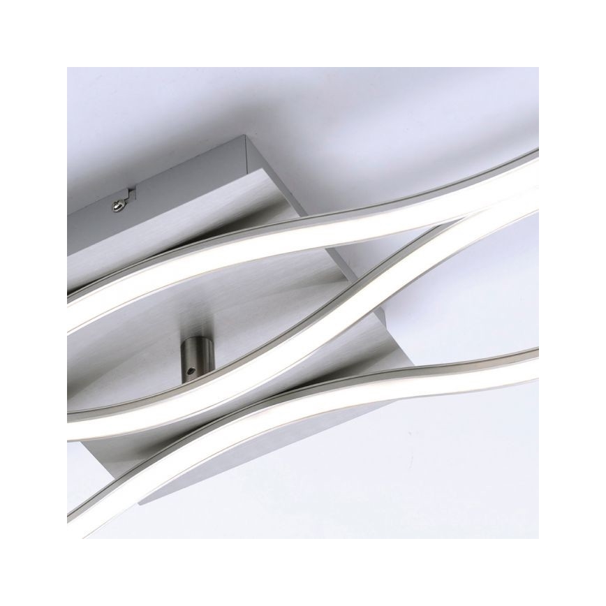 Leuchten Direkt 15167-55 - LED Surface-mounted chandelier WAWE 2xLED/12,5W/230V+1xLED/17W matte chrome