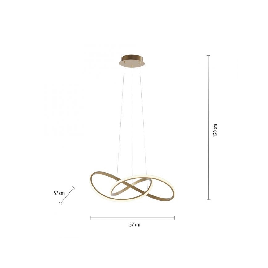 Leuchten Direkt 15402-60 - LED Dimmable chandelier on a string MARIA LED/25W/230V