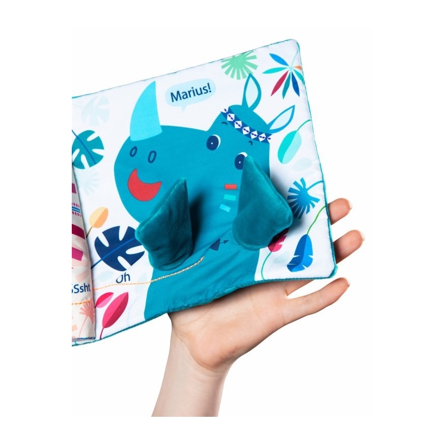 Lilliputiens - Children's textile book rhinoceros Marius
