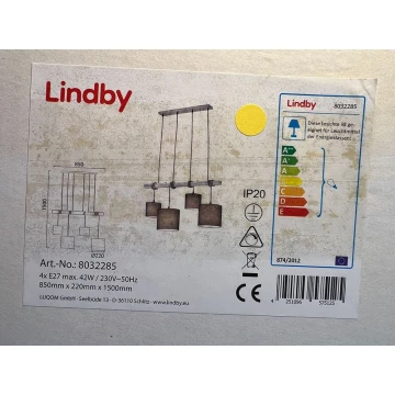 Lindby - Chandelier on a string RUKAIA 4xE27/42W/230V