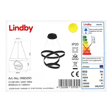 Lindby - LED Chandelier on a string OLADA LED/57,5W/230V