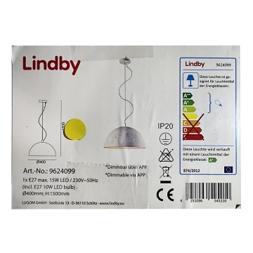 Lindby - LED RGB Dimmable chandelier on a string CAROLLE LED/10W/230V Wi-Fi Tuya