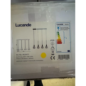 Lucande - Chandelier on a string ABLY 4xE14/40W/230V