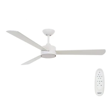 Lucci air 210640 - Ceiling fan AIRFUSION CLIMATE III white/wood + remote control