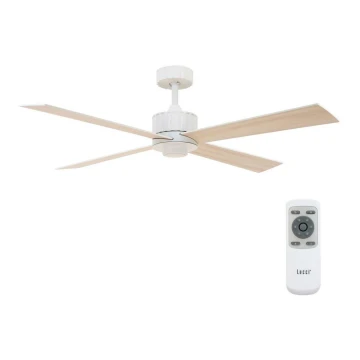 Lucci air 213171 - LED Ceiling fan NEWPORT wood/white/beige + remote control