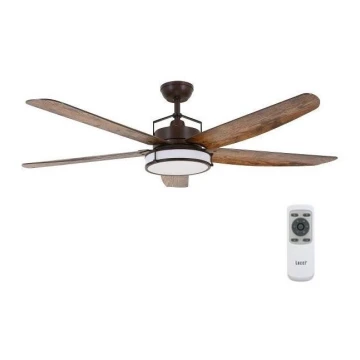 Lucci air 213175 - LED Dimmable ceiling fan LOUISVILLE 1xGX53/18W/230V brown + remote control