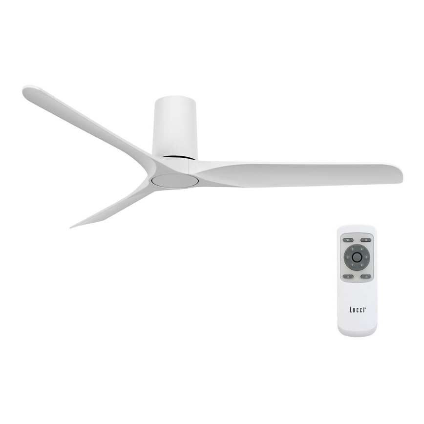 Lucci air 21610049 - Ceiling fan LONDO white + remote control