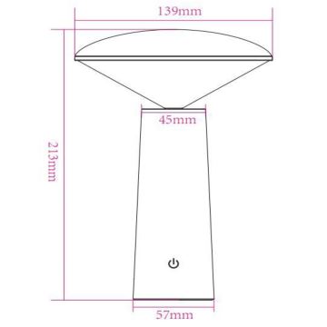 Lucide 02807/04/30 - LED Dimmable touch outdoor lamp JIVE LED/3W/5V 3000/4750/6500K IP44 black