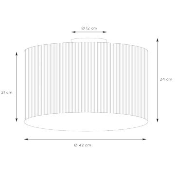 Lucide 03129/42/30 - Ceiling light MAGIUS 1xE27/40W/230V bamboo