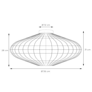 Lucide 03135/56/72 - Ceiling light MAGALI 1xE27/40W/230V d. 56 cm beige