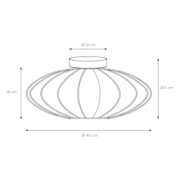 Lucide 03147/40/38 - Ceiling light CORINA 1xE27/40W/230V d. 40 cm creamy