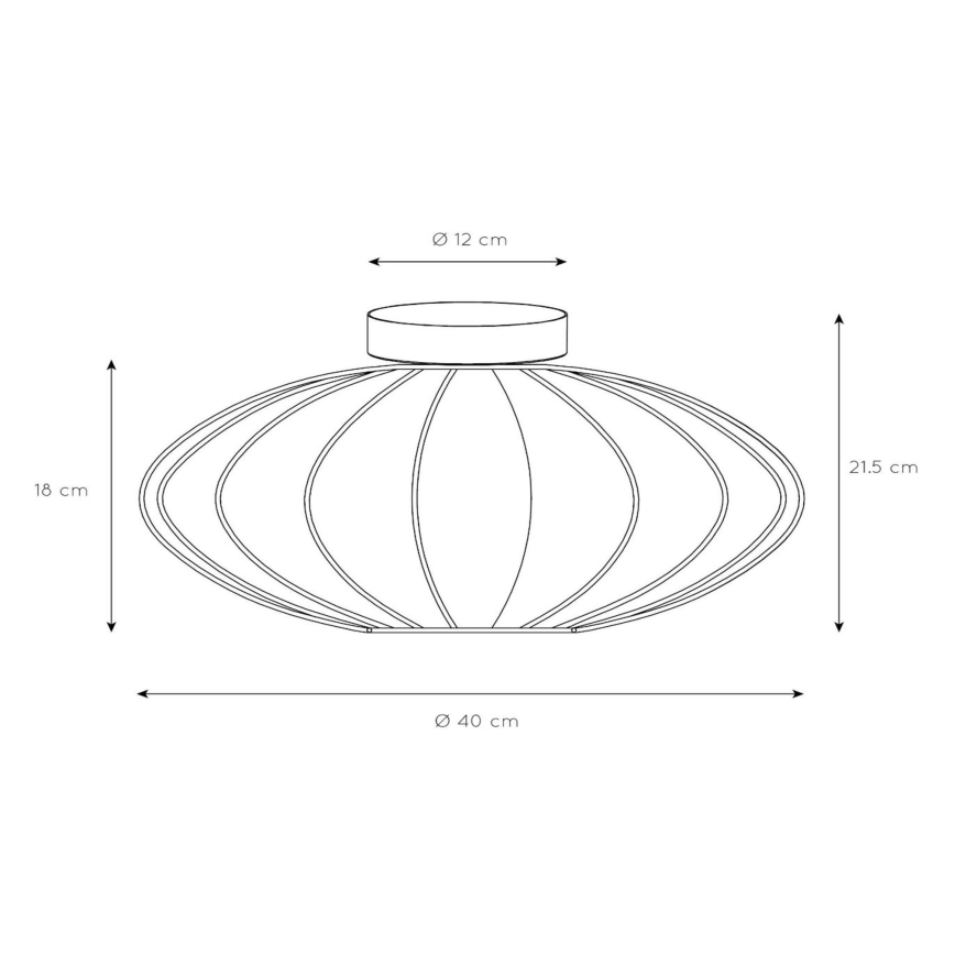 Lucide 03147/40/38 - Ceiling light CORINA 1xE27/40W/230V d. 40 cm creamy