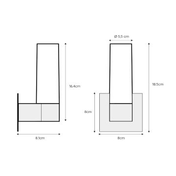 Lucide 04202/01/30 - Bathroom wall light JESSE 1xG9/33W/230V IP44