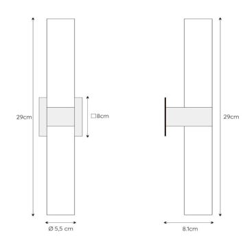 Lucide 04202/02/30 - Bathroom wall light JESSE 2xG9/33W/230V IP44