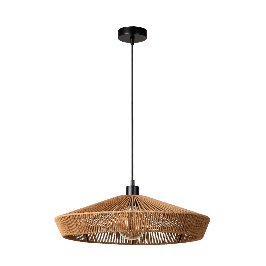 Lucide 10413/50/72 - Chandelier on a string YUNKAI 1xE27/60W/230V d. 50 cm brown