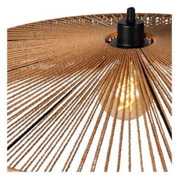 Lucide 10413/70/72 - Chandelier on a string YUNKAI 1xE27/60W/230V d. 70 cm brown