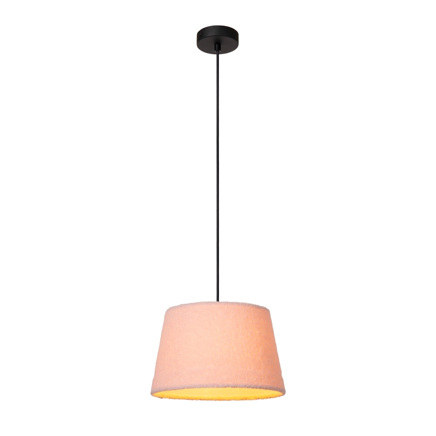 Lucide 10416/01/66 - Chandelier on a string WOOLLY 1xE27/60W/230V pink