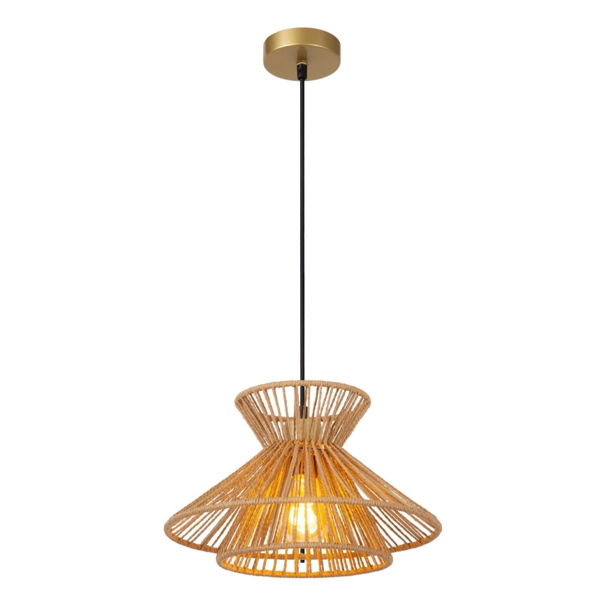 Lucide 10420/32/72 - Chandelier on a string TASMAN 1xE27/60W/230V beige