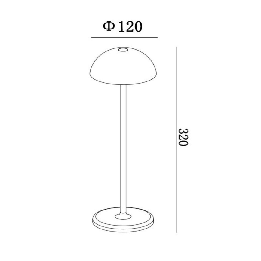 Lucide 15500/02/30 - LED Dimmable touch outdoor lamp JOY LED/1,5W/4V IP54 black