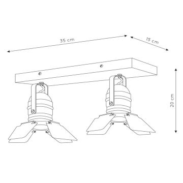 Lucide 17997/02/35 - Spotlight PICTO 2xGU10/35W/230V blue