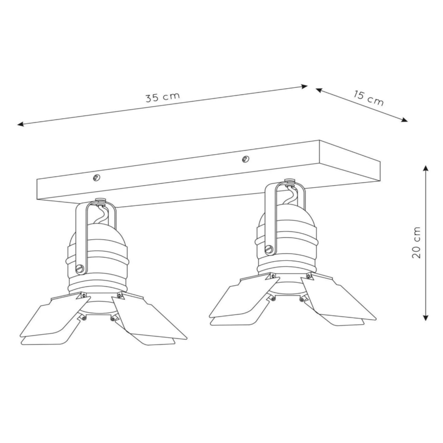 Lucide 17997/02/35 - Spotlight PICTO 2xGU10/35W/230V blue