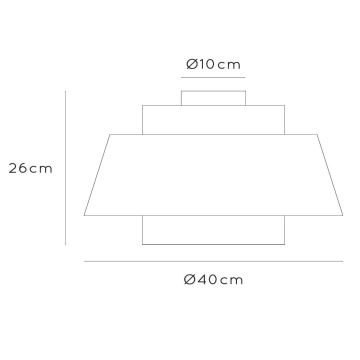 Lucide 21135/01/38 - Ceiling light TRIBUTE 1xE27/40W/230V creamy