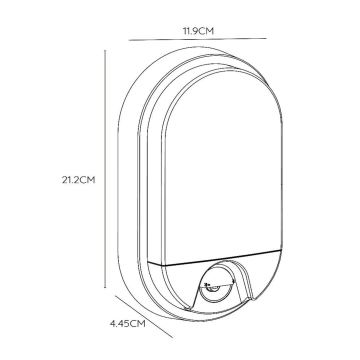 Lucide 22864/10/30 - LED Outdoor wall light with a sensor HUPS LED/10W/230V IP54 black