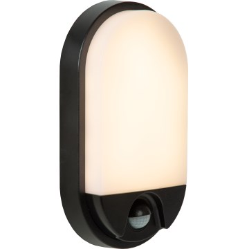 Lucide 22864/10/30 - LED Outdoor wall light with a sensor HUPS LED/10W/230V IP54 black