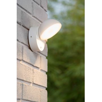 Lucide 22865/12/31 - LED Outdoor wall light with a sensor FINN LED/12W/230V IP54 white