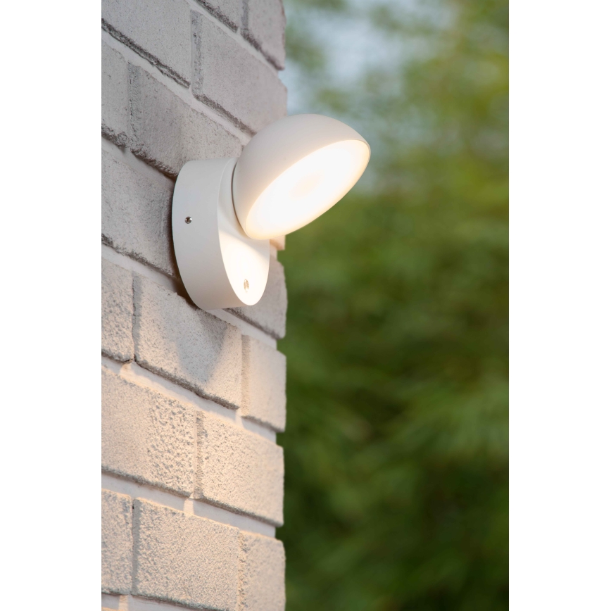 Lucide 22865/12/31 - LED Outdoor wall light with a sensor FINN LED/12W/230V IP54 white