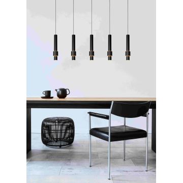 Lucide 24402/30/30 - LED Dimmable chandelier on a string MARGARY 5xLED/4,2W/230V black