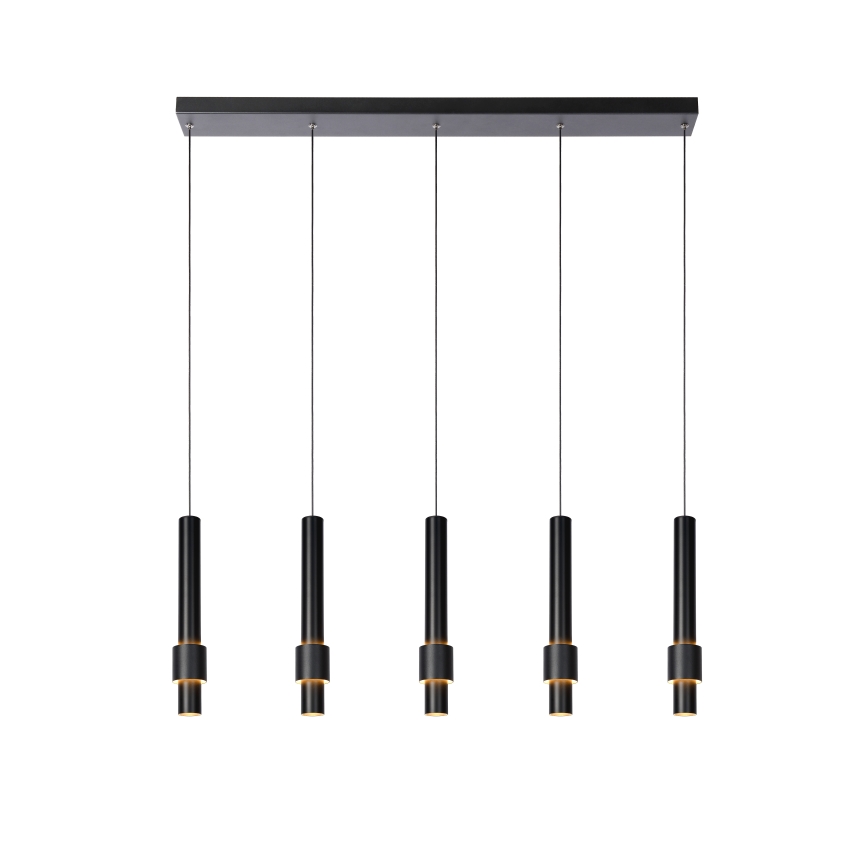 Lucide 24402/30/30 - LED Dimmable chandelier on a string MARGARY 5xLED/4,2W/230V black