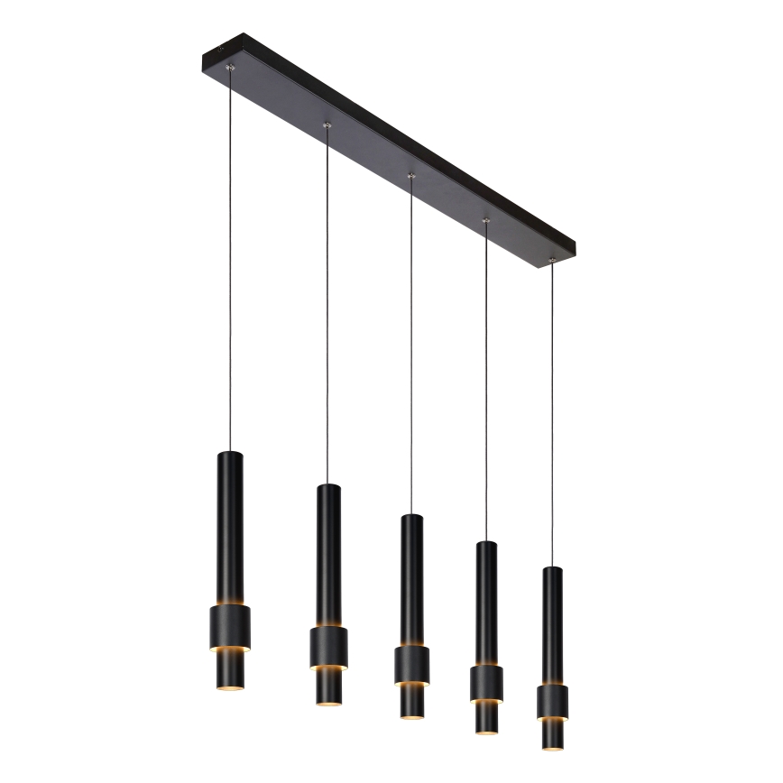 Lucide 24402/30/30 - LED Dimmable chandelier on a string MARGARY 5xLED/4,2W/230V black