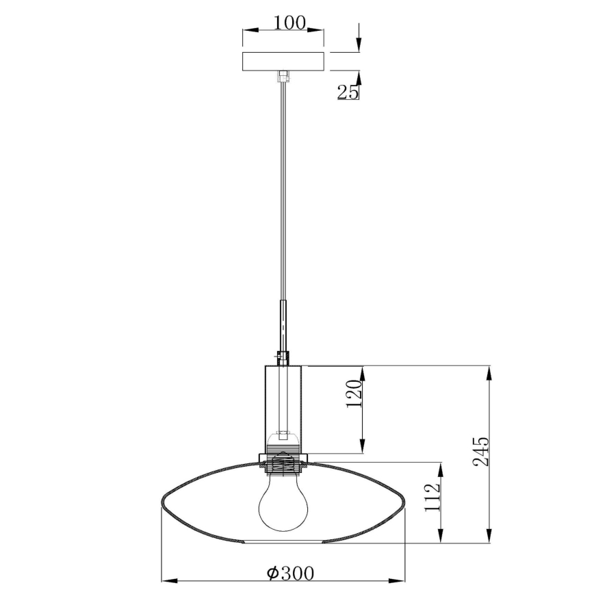 Lucide 25413/01/02 - Chandelier on a string SINGALA 1xE27/60W/230V