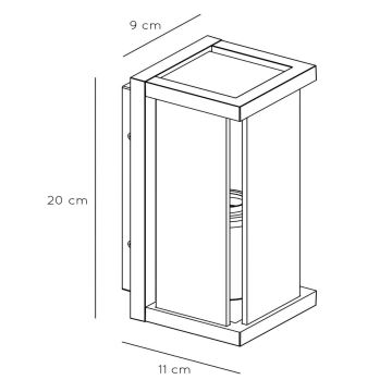 Lucide 27885/01/30 - Outdoor wall light CLAIRE 1xE27/15W/230V IP54 black