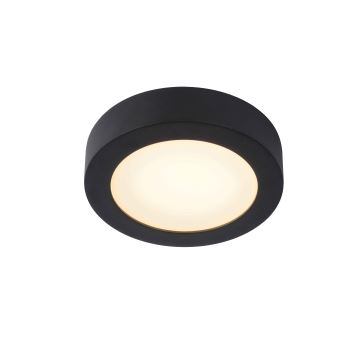 Lucide 28116/18/30 - LED Dimmable bathroom ceiling light BRICE LED/12W/230V d. 18 cm IP44 black