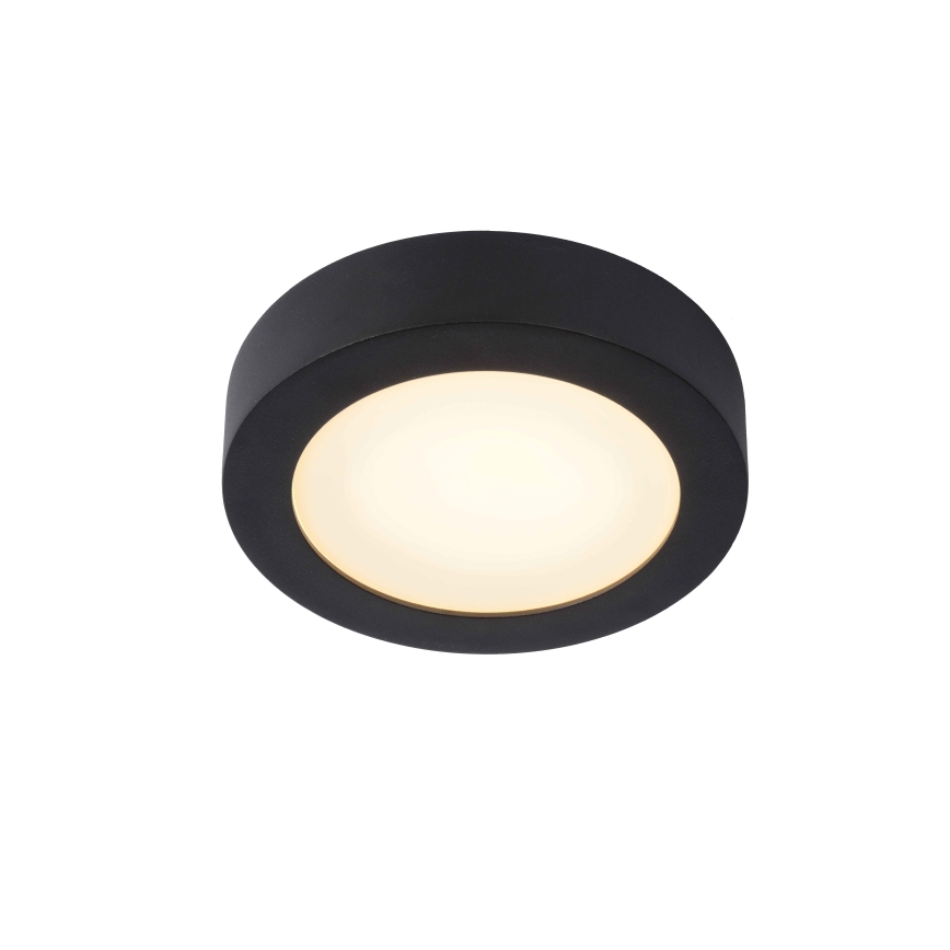 Lucide 28116/18/30 - LED Dimmable bathroom ceiling light BRICE LED/12W/230V d. 18 cm IP44 black