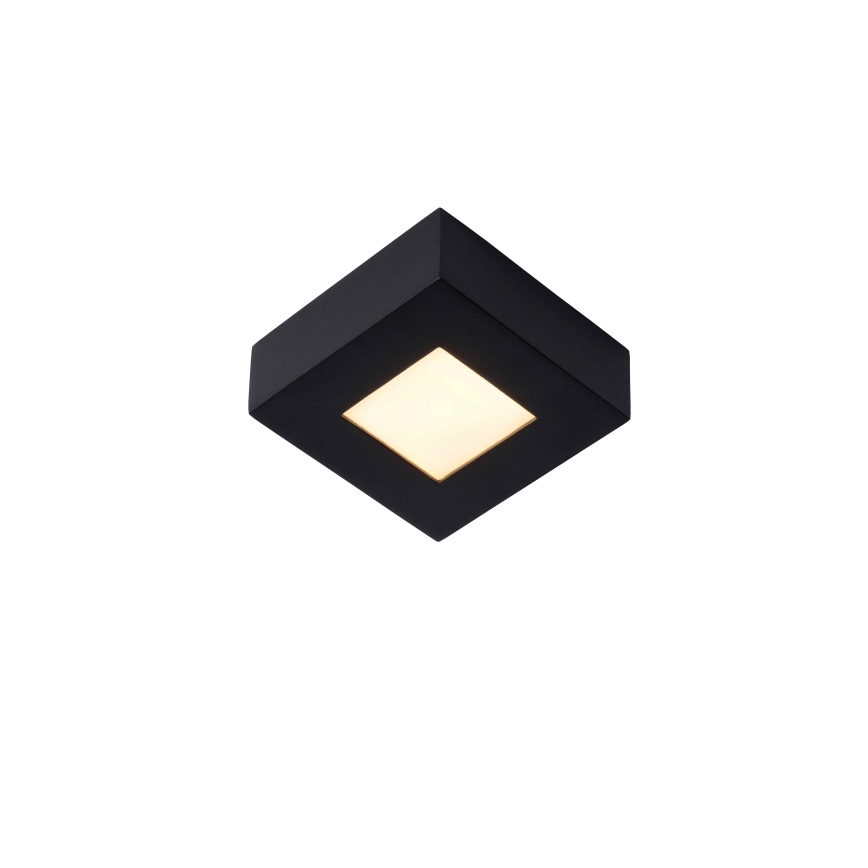 Lucide 28117/11/30 - LED Dimmable bathroom ceiling light BRICE LED/8W/230V 10,8x10,8 cm IP44 black