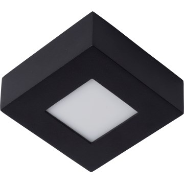 Lucide 28117/11/30 - LED Dimmable bathroom ceiling light BRICE LED/8W/230V 10,8x10,8 cm IP44 black