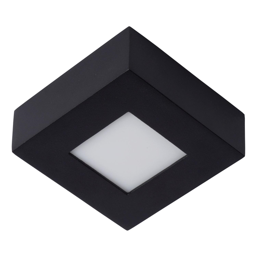 Lucide 28117/11/30 - LED Dimmable bathroom ceiling light BRICE LED/8W/230V 10,8x10,8 cm IP44 black