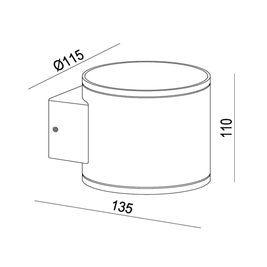 Lucide 28803/01/30 - Outdoor wall light OXFORD 1xG9/5W/230V IP54 black