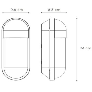 Lucide 29897/01/30 - Outdoor wall light CAPSULE 1xE27/15W/230V IP54