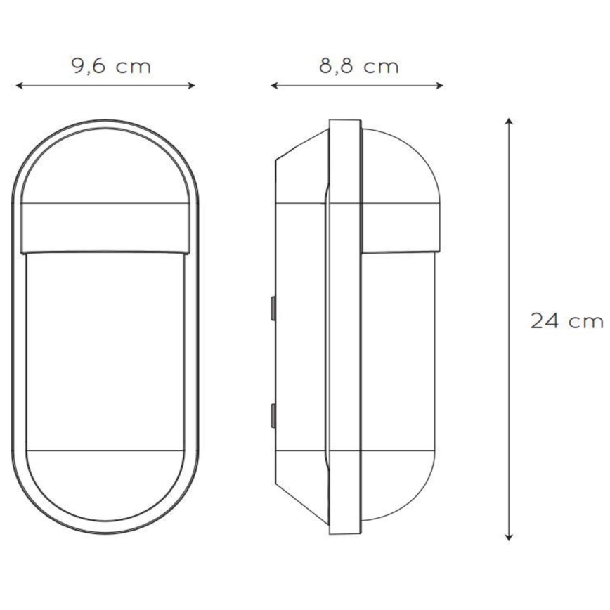 Lucide 29897/01/30 - Outdoor wall light CAPSULE 1xE27/15W/230V IP54