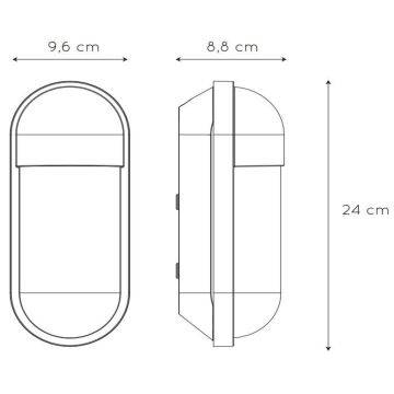 Lucide 29897/01/31 - Outdoor wall light CAPSULE 1xE27/15W/230V IP54