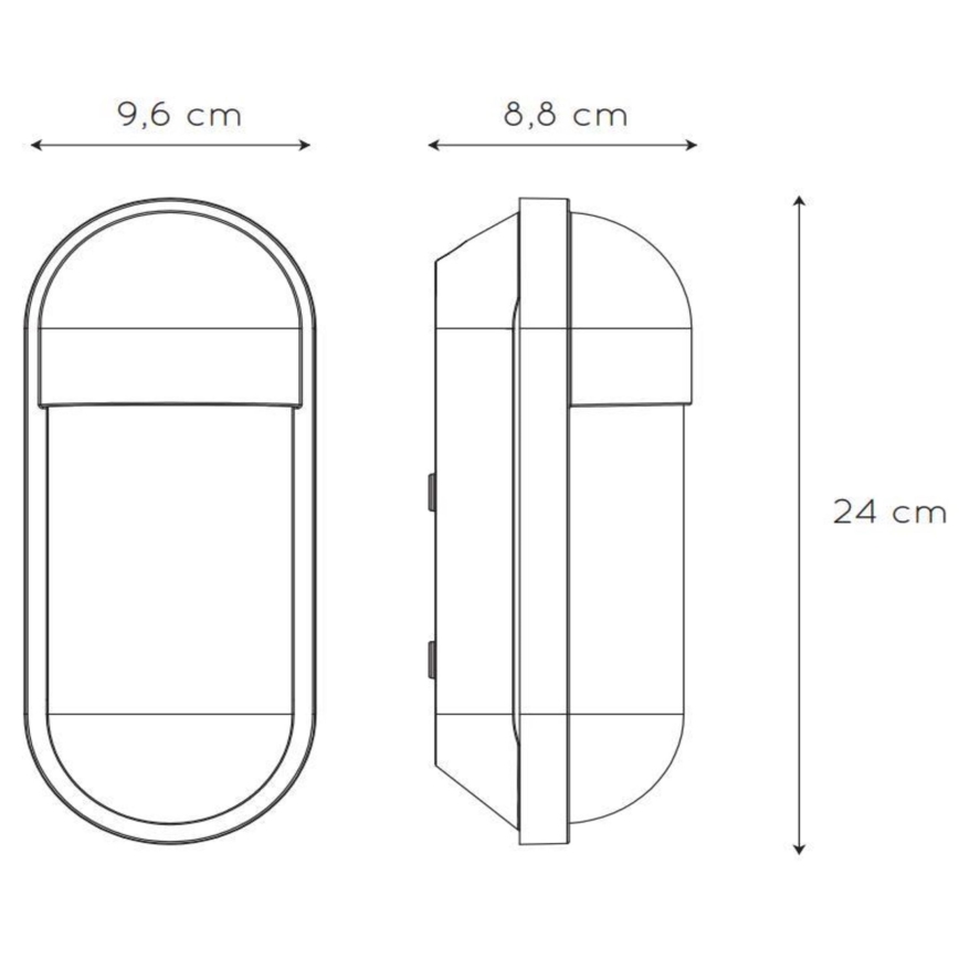 Lucide 29897/01/31 - Outdoor wall light CAPSULE 1xE27/15W/230V IP54