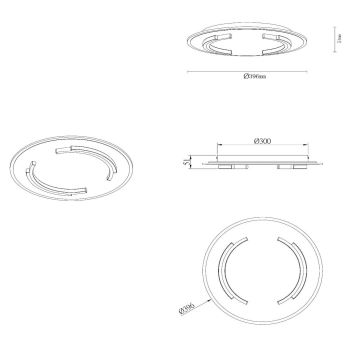 Lucide 44113/30/02 - LED Ceiling light ANDREAS LED/30W/230V gold