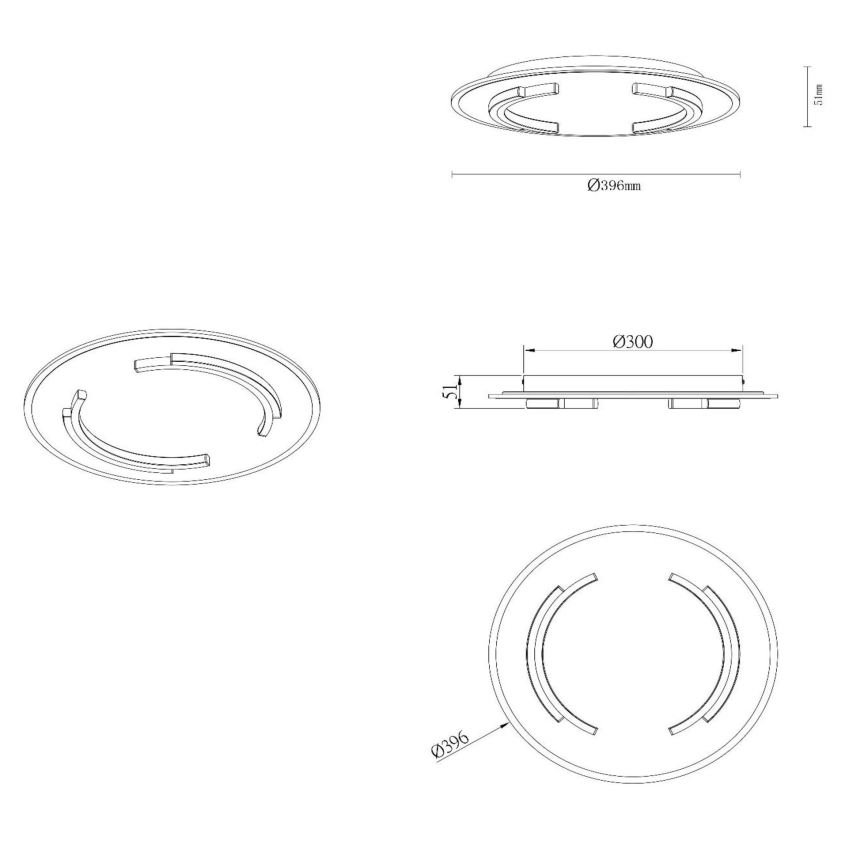 Lucide 44113/30/02 - LED Ceiling light ANDREAS LED/30W/230V gold