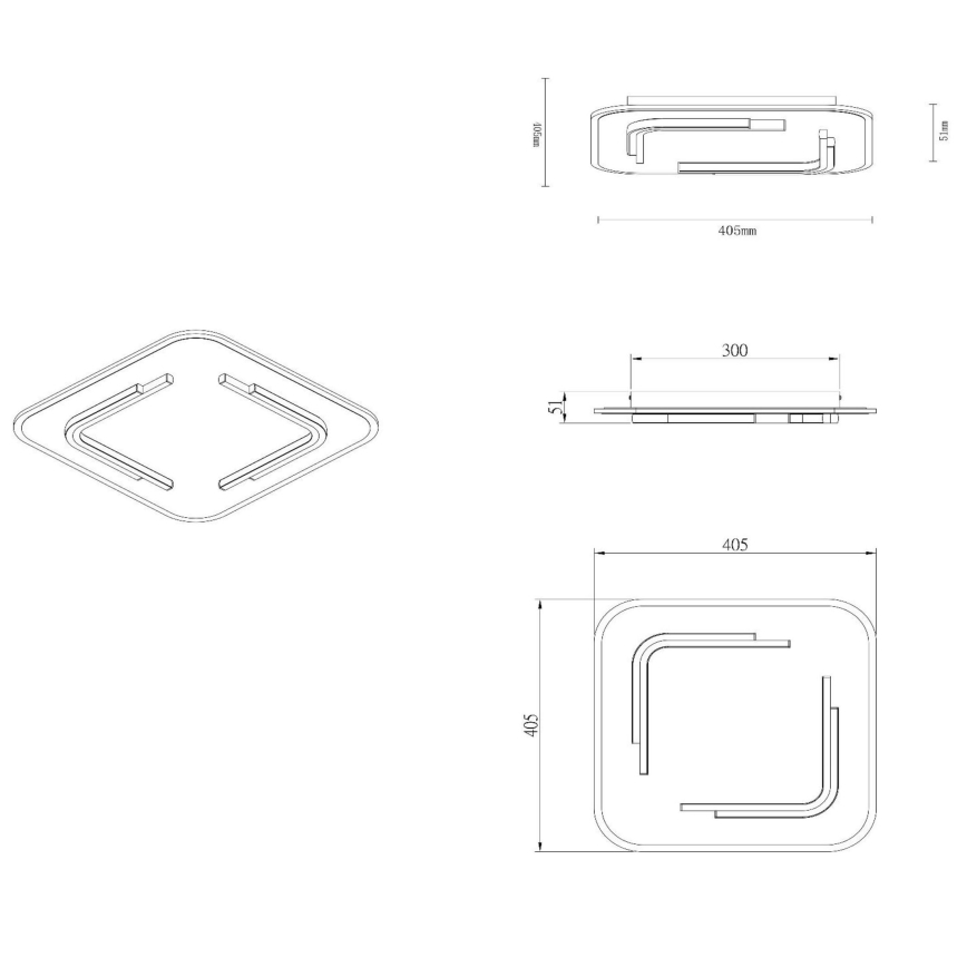 Lucide 44114/30/02 - LED Ceiling light ANDREAS LED/30W/230V gold