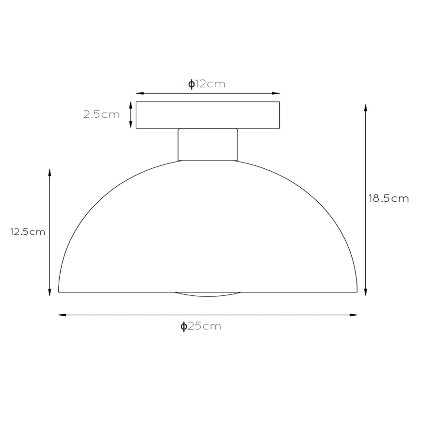 Lucide 45196/01/30 - Ceiling light SIEMON 1xE27/40W/230V black